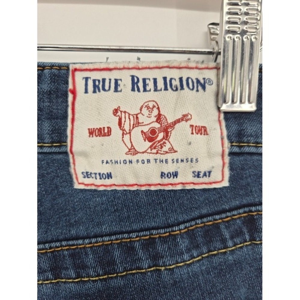 True Religion Billie Jeans Women's 28 Mid Rise Straight Dark Wash Stretch Denim - Picture 6 of 14